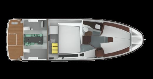 Motorboat Finnmarine OY Grandezza 30 CA Σχέδιο κάτοψης σκάφους