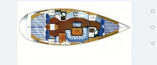 Sailboat Dufour 41 classic Plan du bateau