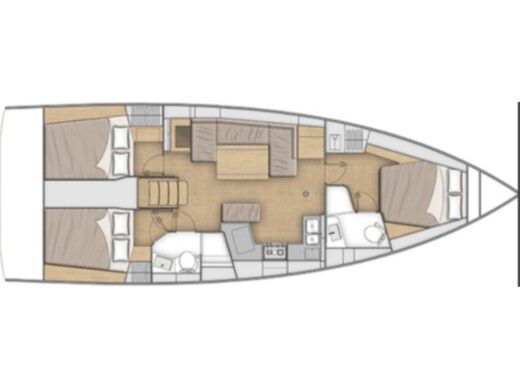 Sailboat Beneteau Oceanis 41.1 Plan du bateau