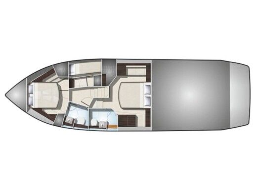 Motorboat Galeon 500 Fly Boot Grundriss