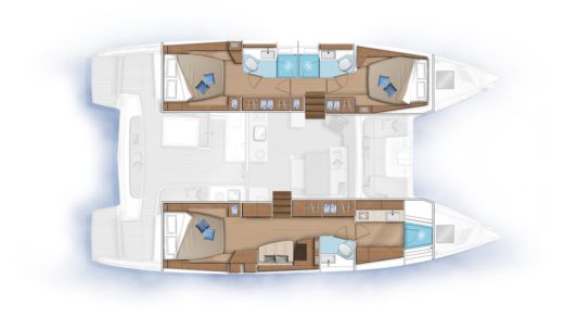 Catamaran Lagoon Lagoon 46 Boot Grundriss