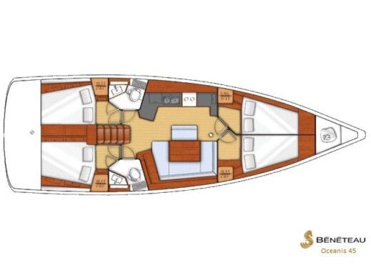 Sailboat BENETEAU OCEANIS 45 Boat design plan