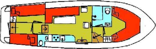 Motorboat SAIMA 1100N Boat layout