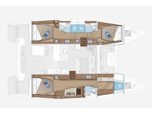 Catamaran  Lagoon 46 boat plan