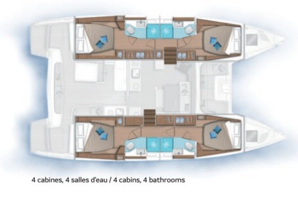 Seven Seas-Weekly Crewed Charter Cruise with Lagoon 46F