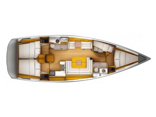 Sailboat JEANNEAU Sun Odyssey 439 Boat layout
