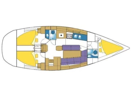 Sailboat Kirie - Feeling 1100 j Boat layout