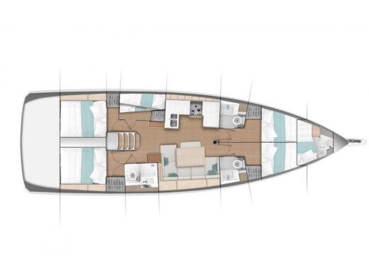 Sailboat JEANNEAU SUN ODYSSEY 490 boat plan