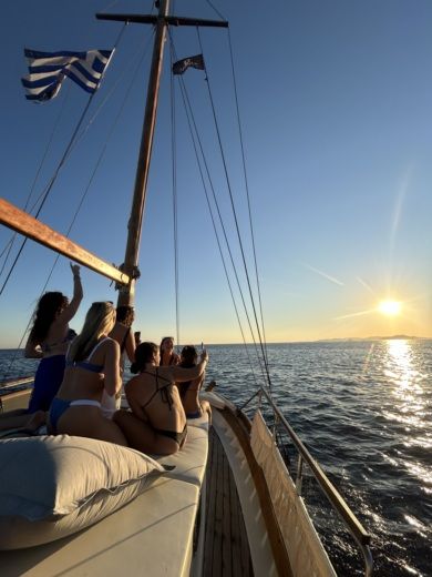 Sailboat traditional wooden boat Planimetria della barca