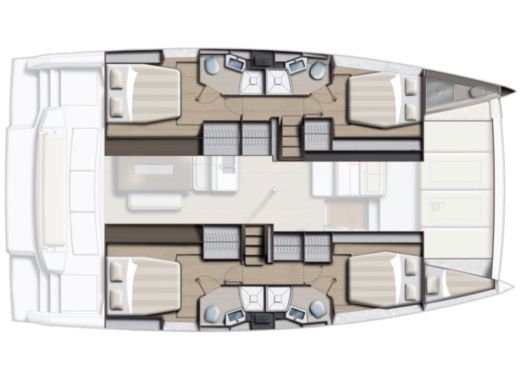 Catamaran  Bali 4.6 Mira Planta da embarcação