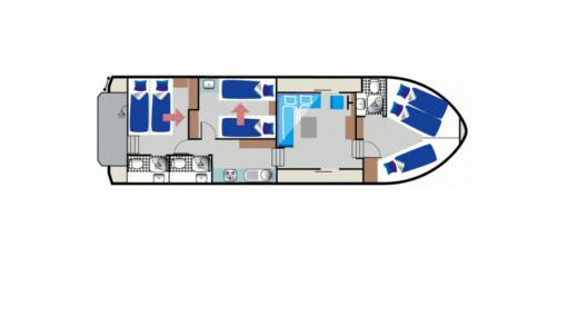 Houseboat Kormoran 1280 boat plan