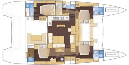 Catamaran Lagoon Lagoon 560 S2 Boat layout