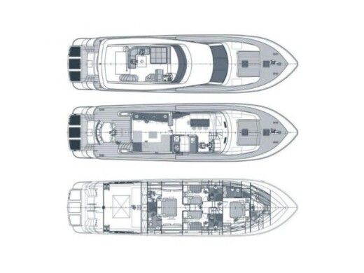 Motor Yacht CANADOS 72 Planimetria della barca
