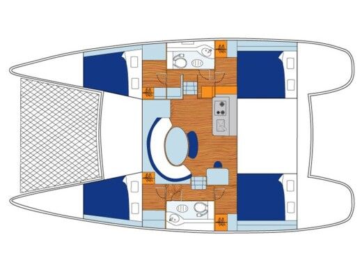 Catamaran LAGOON 380 S2 Boat layout