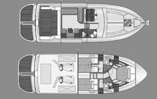 Motor Yacht Alpa Yachts Alpa 42 Fly Boat layout