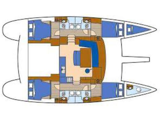 Catamaran LAGOON 440 Planimetria della barca