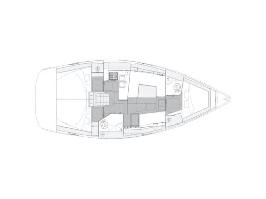 Sailboat Elan 40.1 Impression Boat layout