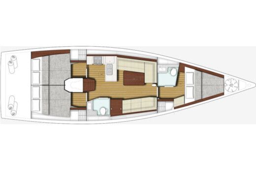 Sailboat X-Yachts Xp 44 Boat layout