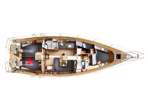 Sailboat Bavaria 47 Cruiser boat plan