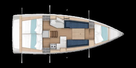 Sailboat Jeanneau Sun odyssey 350 Plan du bateau