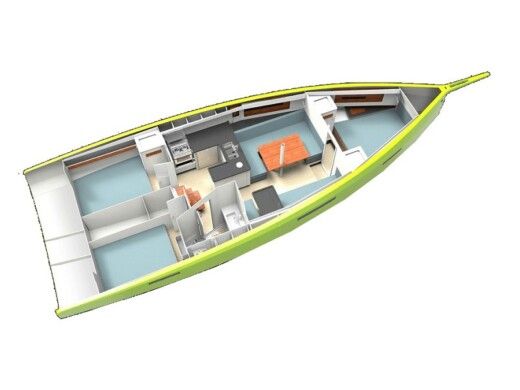 Sailboat  RM 1180 Σχέδιο κάτοψης σκάφους