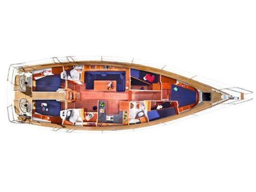 Sailboat Bavaria 51 Cruiser boat plan