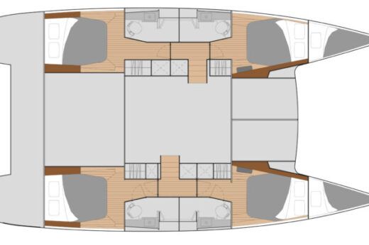 Catamaran Fountaine Pajot Helia 44 Evolution Boot Grundriss