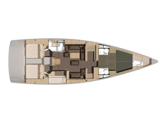 Sailboat Dufour Dufour 56 Exclusive Planimetria della barca