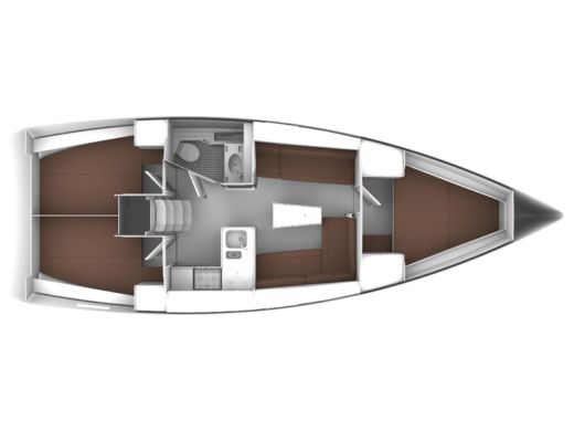 Sailboat BAVARIA 37 CRUISER Boat layout