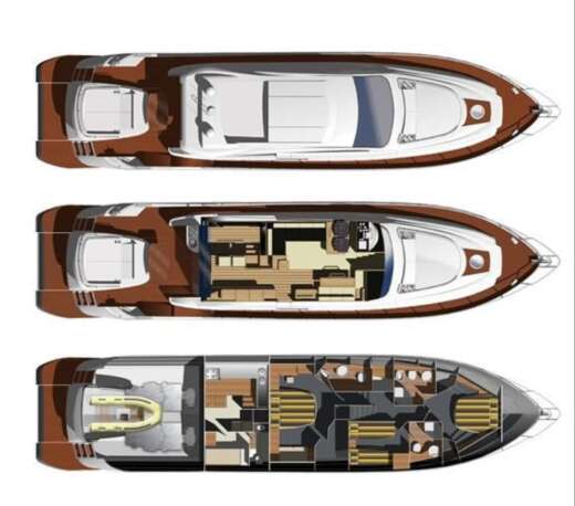 Motor Yacht Aicon 72SL Boot Grundriss