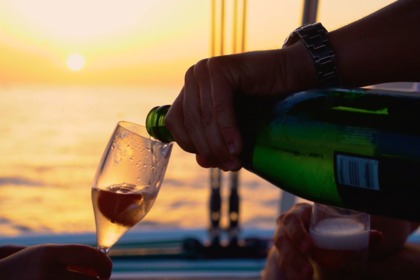 Caldera - Private Daily Catamaran Sailing Cruises around Athens with BBQ , Open Bar & Transfer