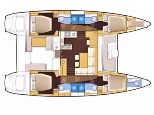 Catamaran Lagoon Lagoon 450 F Boot Grundriss