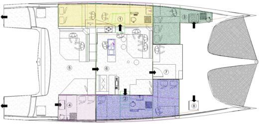 Catamaran Oyacht CLASS6 boat plan