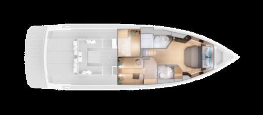 Motorboat Cantiere del Pardo P50 Boat layout