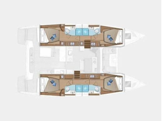 Catamaran  Lagoon 46  Boat design plan