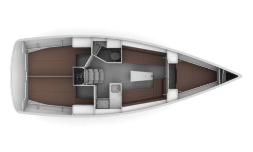 Sailboat Bavaria 34 Cruiser Σχέδιο κάτοψης σκάφους
