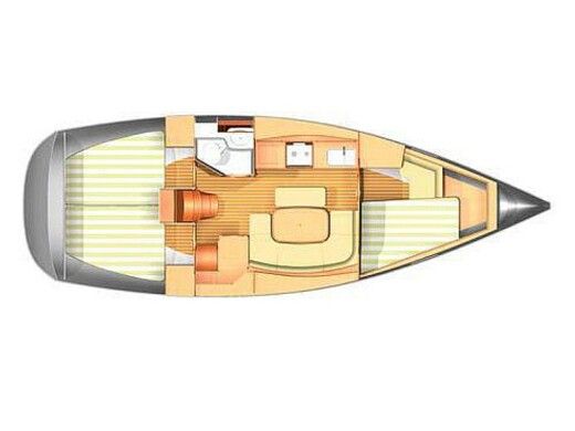 Sailboat  Dufour 365 Grand Large Plano del barco