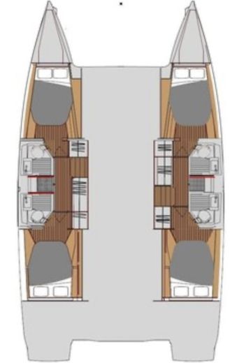 Catamaran Fountaine Pajot Astréa 42 Plan du bateau