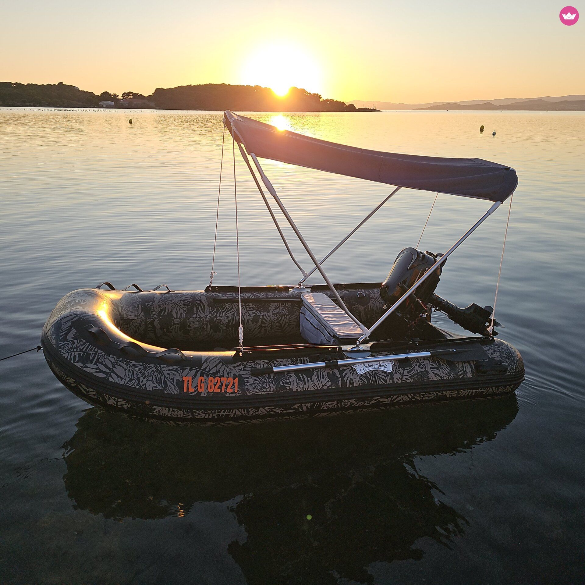 Bateau sans permis  Océan skull Ryb-300 jungle or 6cv 5