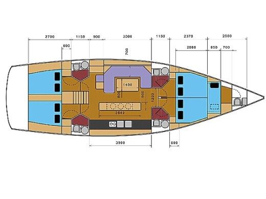 Sailboat D&D KUFNER KUFNER 54 boat plan