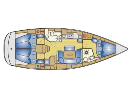 Sailboat BAVARIA 39 CRUISER Boat layout