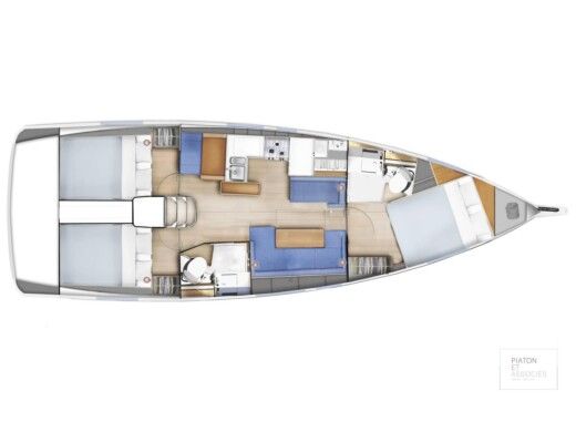 Sailboat Jeanneau Sun Odyssey 410 Boat design plan