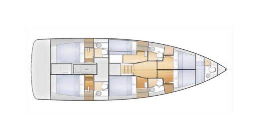 Sailboat Jeanneau Sun Loft 47 Boat layout