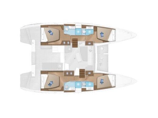 Catamaran  Lagoon 42 Plattegrond van de boot