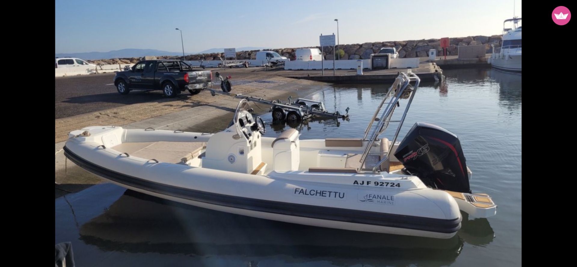 Semi-rigide U fanale Fanale marine falchettu 700 225cv