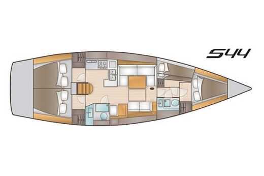 Sailboat Salona 44 Boat layout