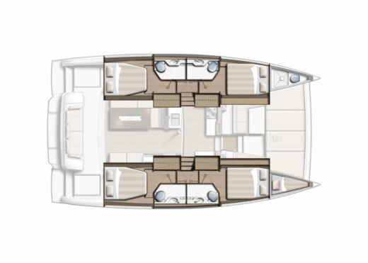 Catamaran Bali - Catana 4.2 Plan du bateau