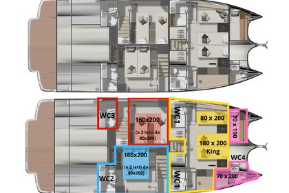 Yacht Catamarano a motore Prestige M48 (no vela)