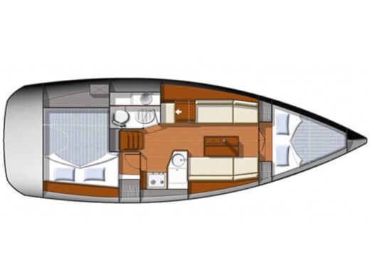 Sailboat JEANNEAU SUN ODYSSEY 33I Boat layout