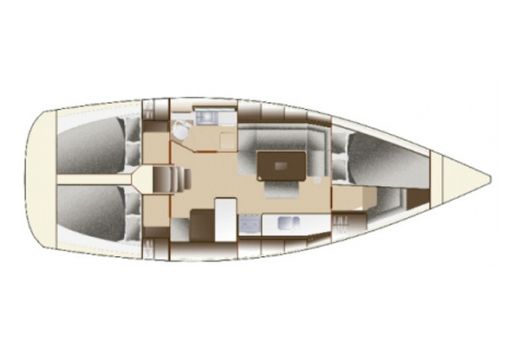 Sailboat DUFOUR 375 Grand Large Boat layout